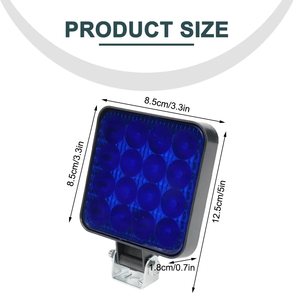 48w 16LED Work Light Pod Lighting Truck Off Road Tractor Forklift Headlights 12v Car LED Mini Square Working Daytime Light