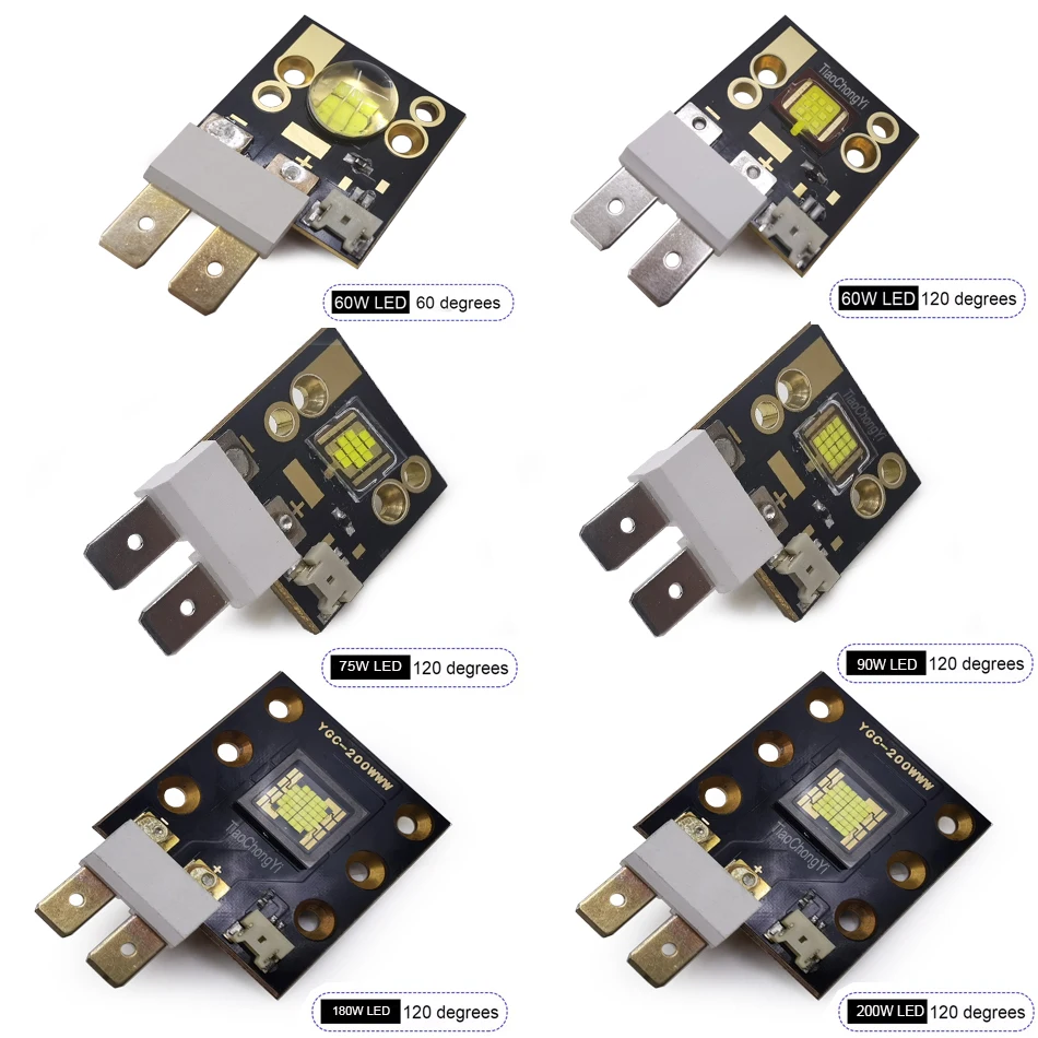 

20W 25W 60W 70W 90W 150W 200W High Power LED beads Stage Light Chip DC3V 5V 12V For Moving Head Disco DJ Lamp Projector