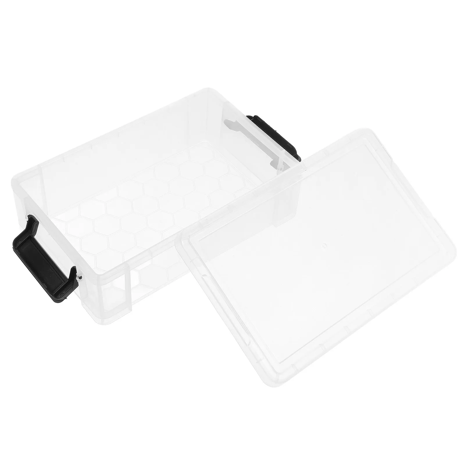 

Clear Plastic Pencil Box Large Capacity Stationery Organizer Stackable Storage Box for Pens Pencils Markers Crayons