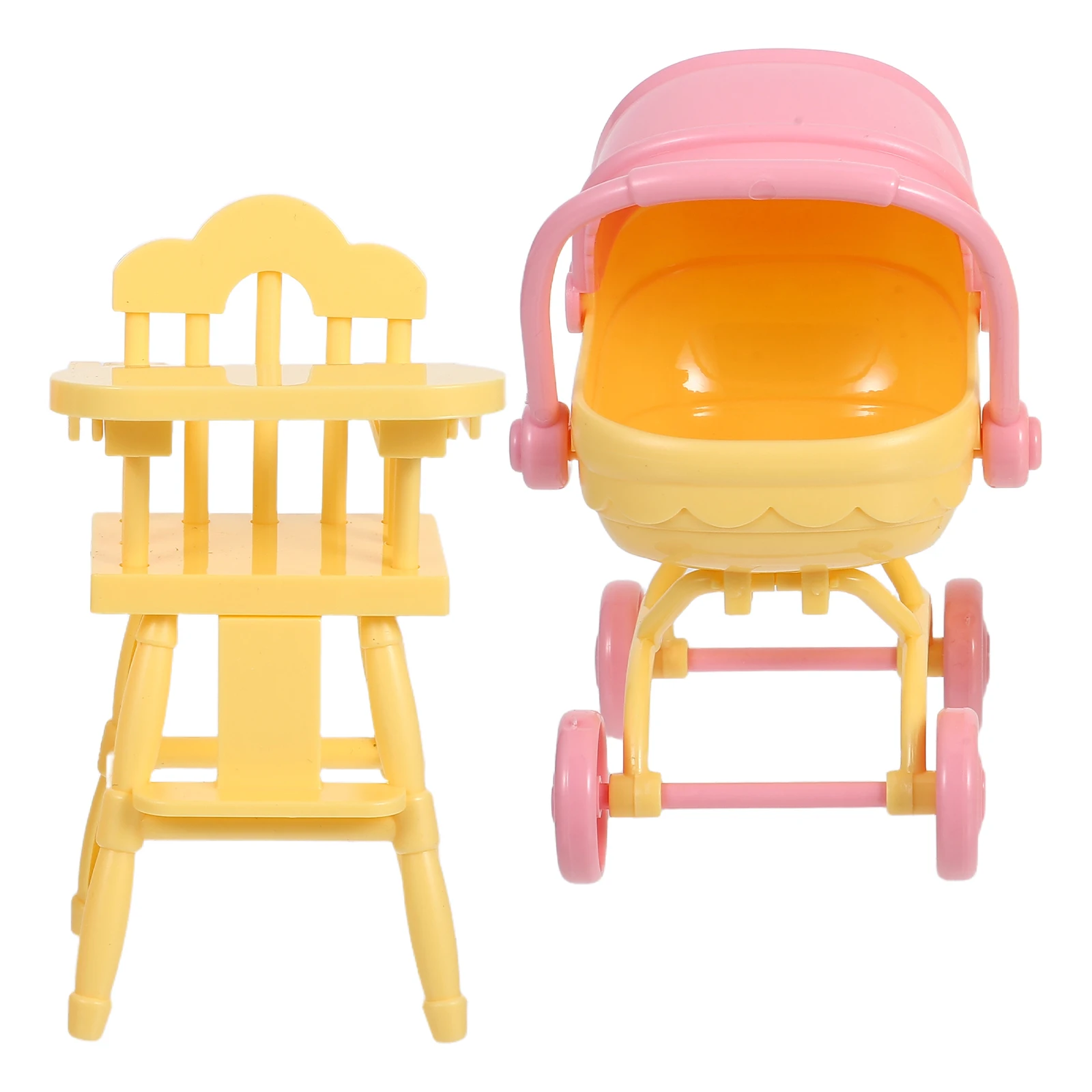 1 set 1 set babyaccessoires mini kinderstoel wandelwagen realistisch fantasiespel kinderwagen poppenhuis kinderkamer meubilair kinderen klein