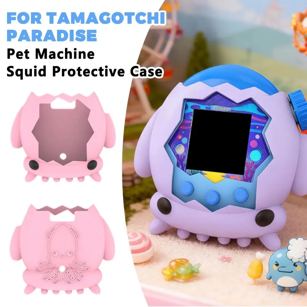 

New Glow in the Dark Tamagotchi Paradise Case Cartoon Squid Anti Fall Waterproof Silicone Cover Electronic Pet Machine Accessory