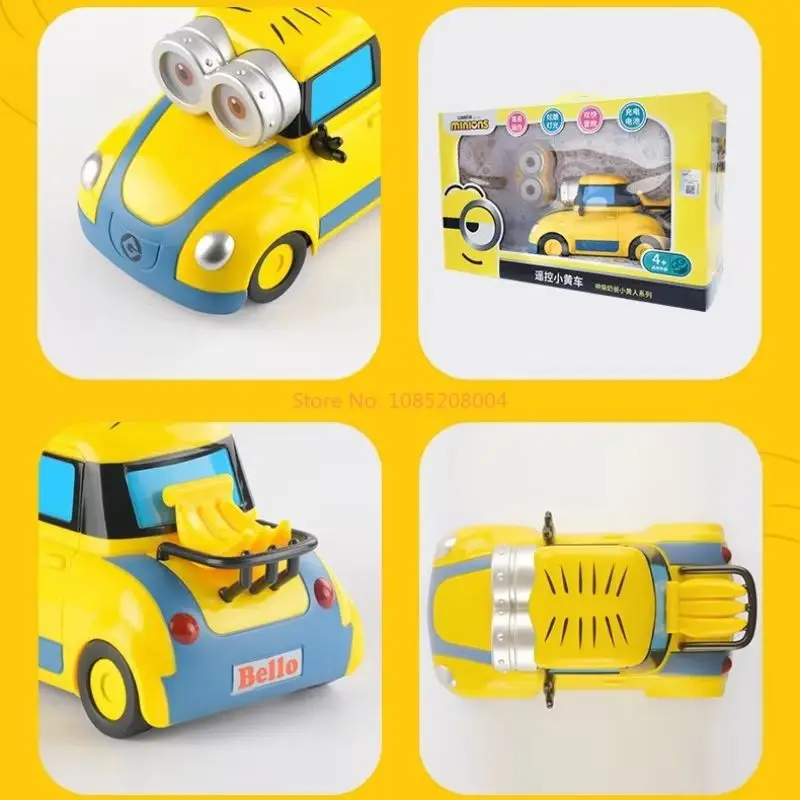 Echte Minions draadloze afstandsbediening auto kinderspeelgoed hoge snelheid vierwielaandrijving klimoog gloeiend oplaadstijl cadeau