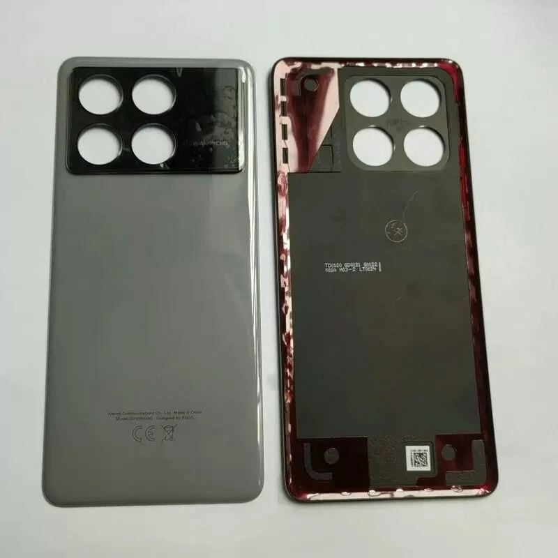 For poco X6Pro 2311DRK48G Rear Housing Door Glass Case With Adhesive Sticker