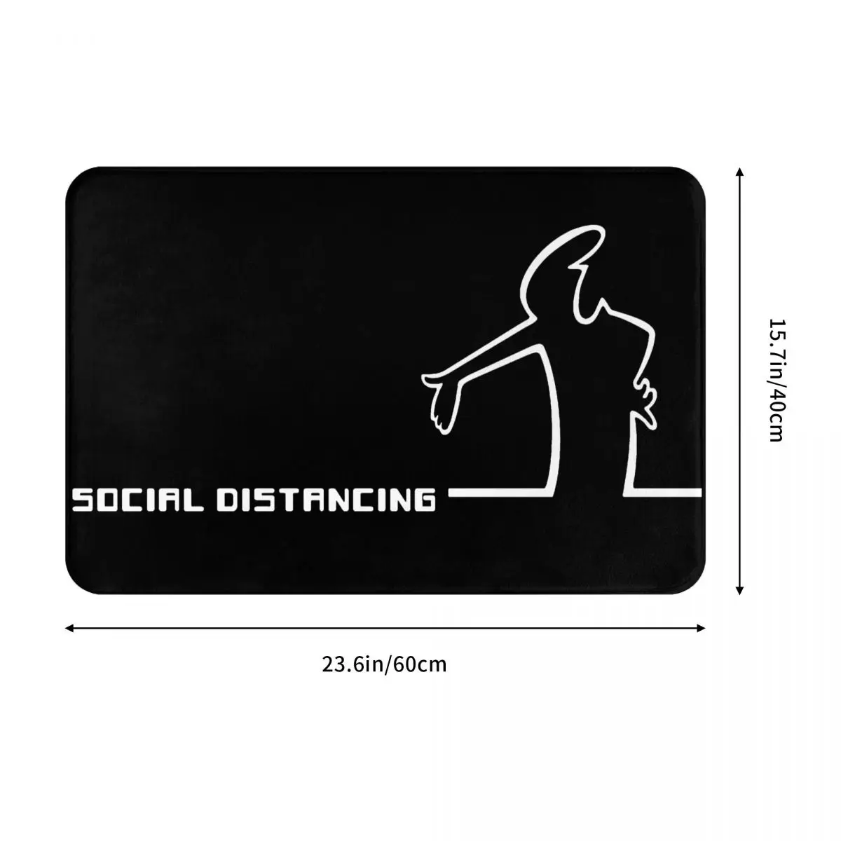 La Linea The Line Osvaldo TV Non-slip Doormat Social Distancing Bath Kitchen Mat Welcome Carpet Home Pattern Decor