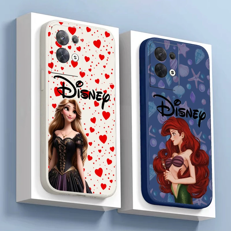 Disney Tangled Mermaid Phone Case For OPPO FIND X6 X5 X3 Pro Lite Neo OPPO Reno 9 8 7 Pro Lite 8T 8Z 7Z 5G Carcasa