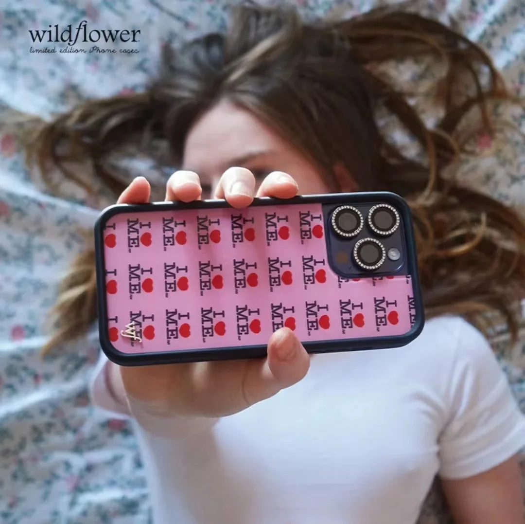 Wildflower I Love Myself Ashley L Love Me Phone Case For iPhone 12 13 14 15 16 Pro Max WF Cute Cartoon Butterfly Daisy Cover