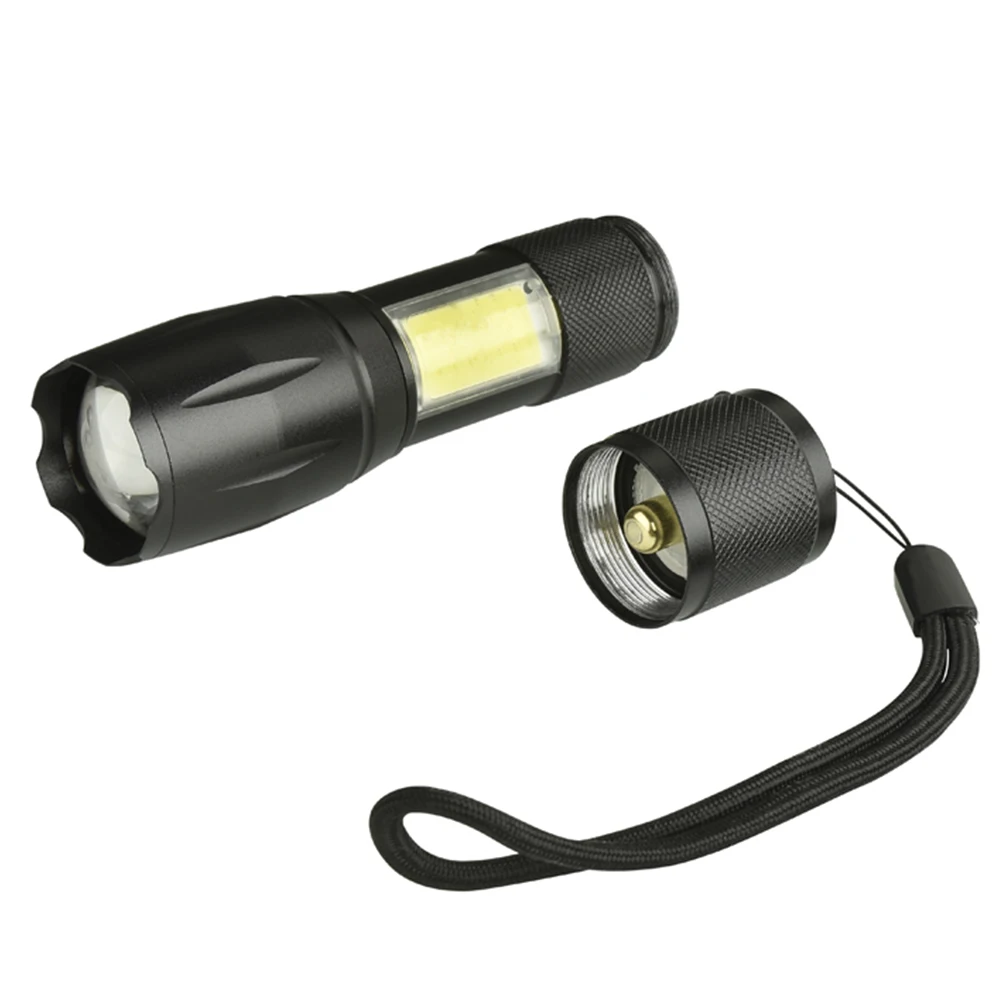 POCKETMAN-linterna COB + LED, 4 modos de iluminación, recargable por USB, resistente al agua, Zoom, para ciclismo, Camping y caza