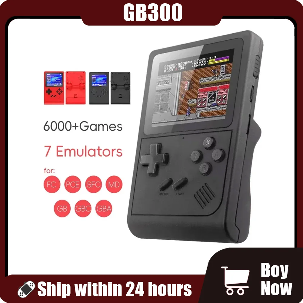GB300 مشغل ألعاب محمول مدمج 6000 لعبة 3.0 بوصة شاشة لعبة فيديو وحدة تحكم دعم مخرج AV لهدايا SFC/GBA #1