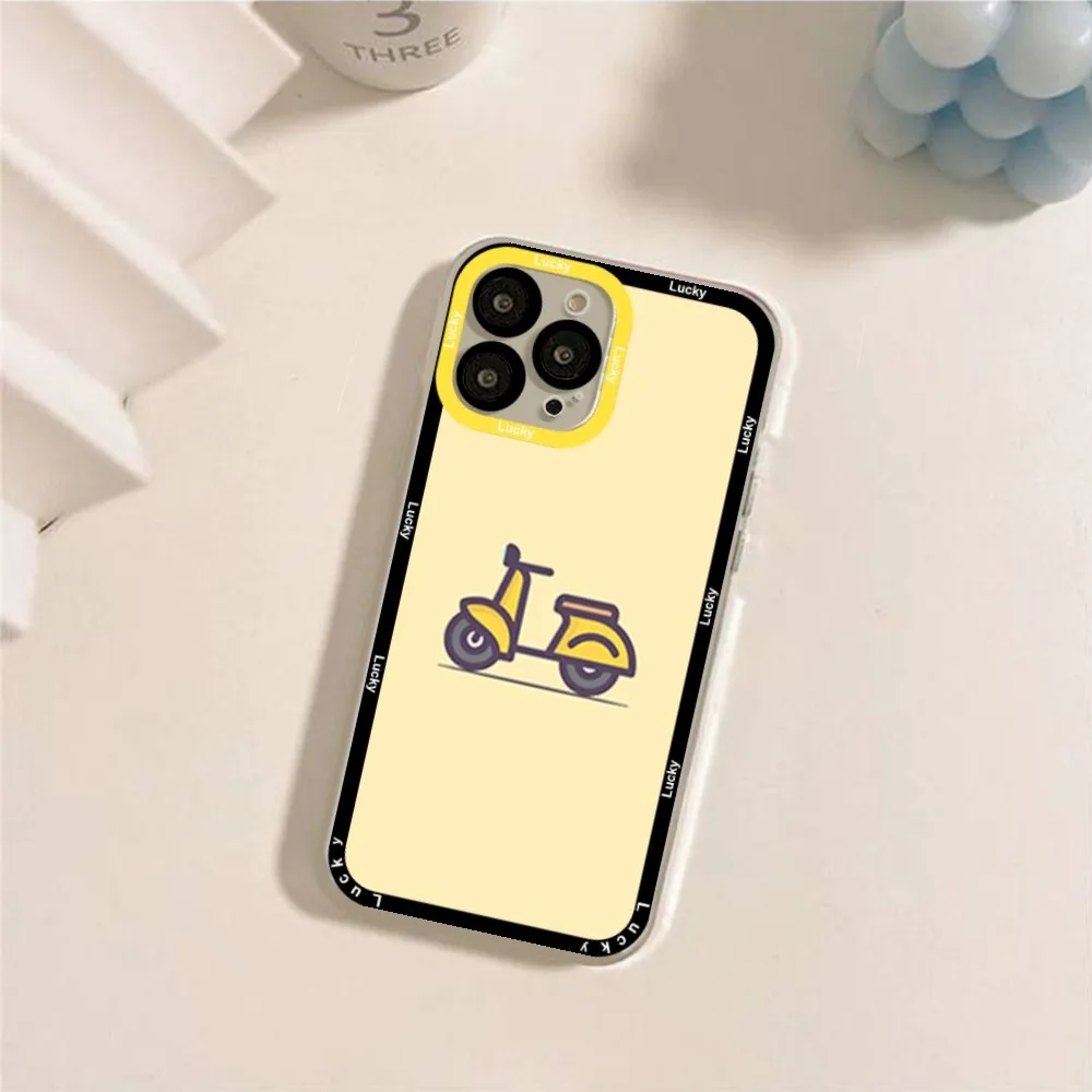 Vespa Scooter Phone Case For IPhone 11 12 13 14 15 16 Mini Pro Max 14 Pro Max Iphone15 15promax Case Shell Funda Cover