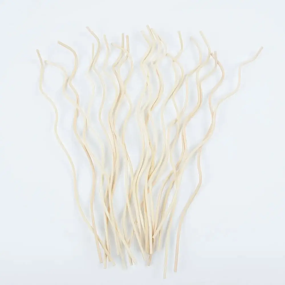 20Pcs Long Wavy Diffuser Stick Reed Fragrance Black Coffee Air Freshener Rattan 28CM Home Fragrance Replacement Refill Sticks