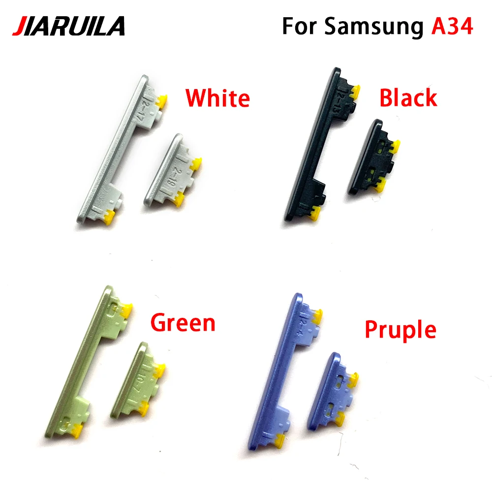 50Pcs，NEW Power Button Key + Volume Side Button keys Replacement Parts For Samsung A33 5G A336B A34 A35 A25