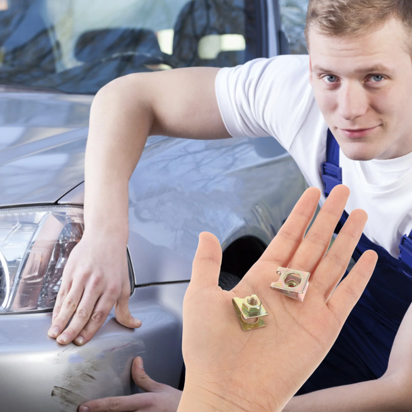 

8Pcs Metal Car Bumper Clips Universal Auto Fastener Clips Secure Retainer for Automotive Body Parts Auto Parts for Car