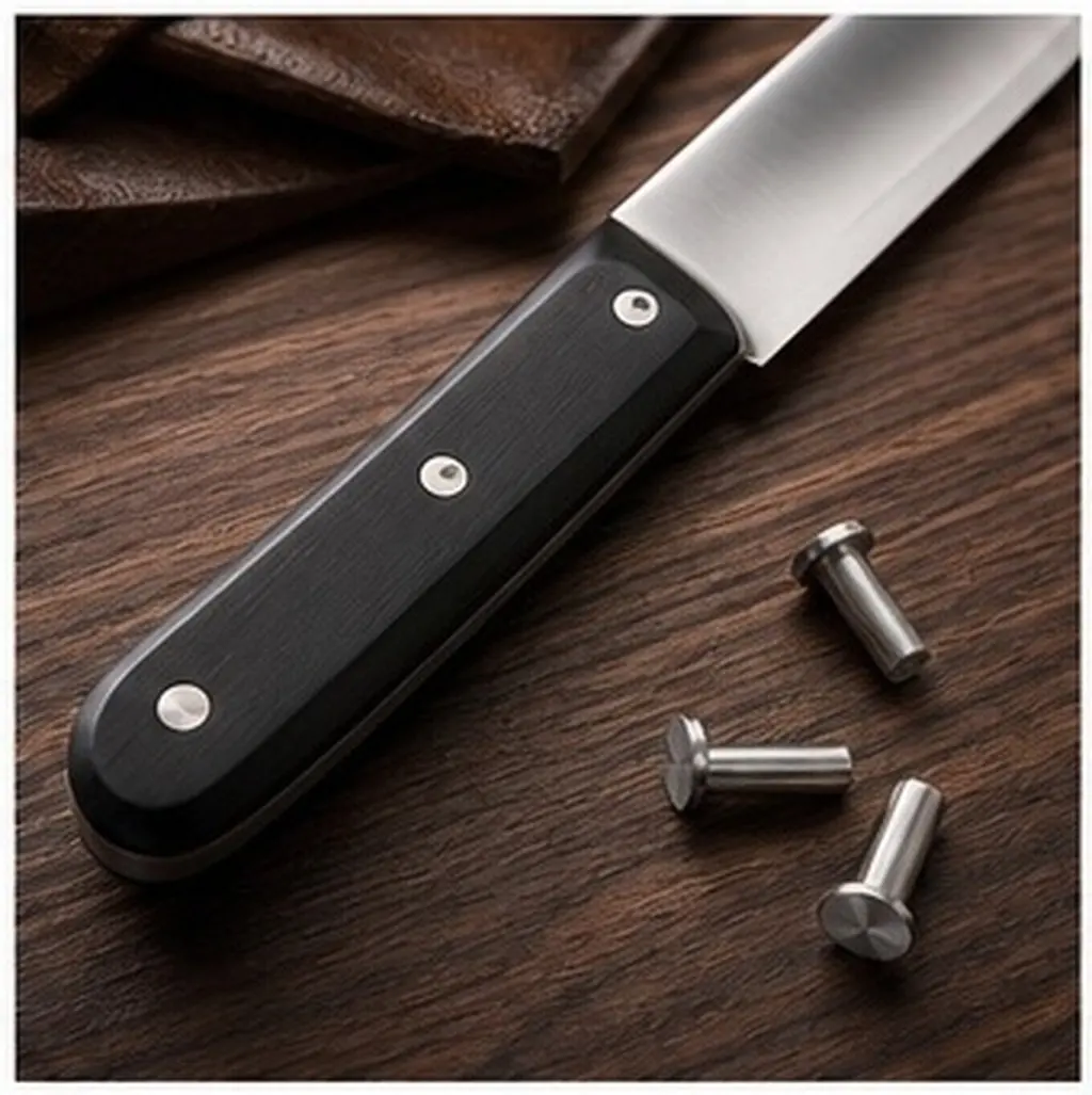 7Pairs Precision Handmade Stainless Steel Knife Rivets Knife Handle Pins for DIY Cutlery Making Chef Knives 1.4cm Secure Stable