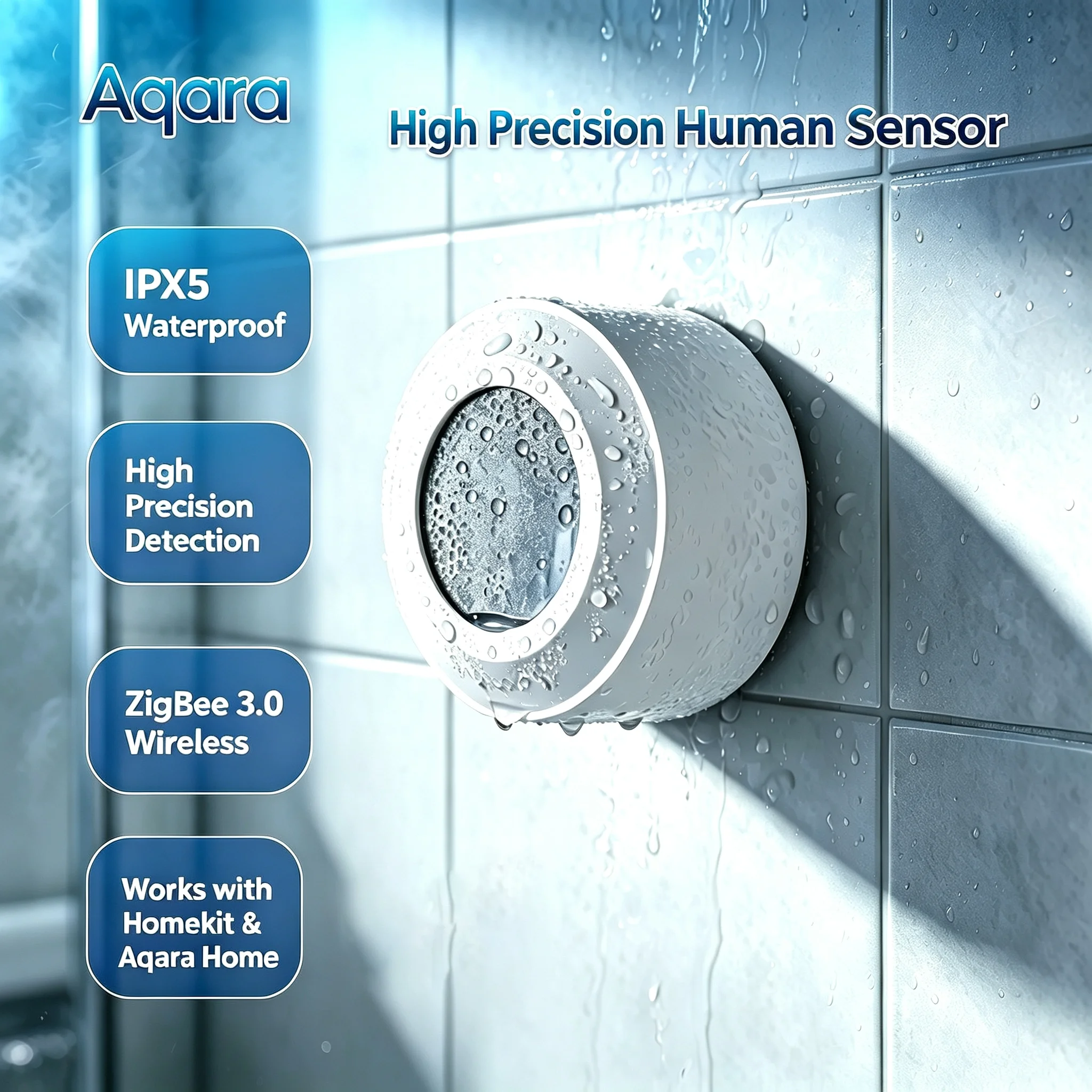 Aqara High Precision Human Sensor ZigBee 3.0 Wireless Smart Detector Works with Homekit Aqara Home App Smart Home Motion Sensor