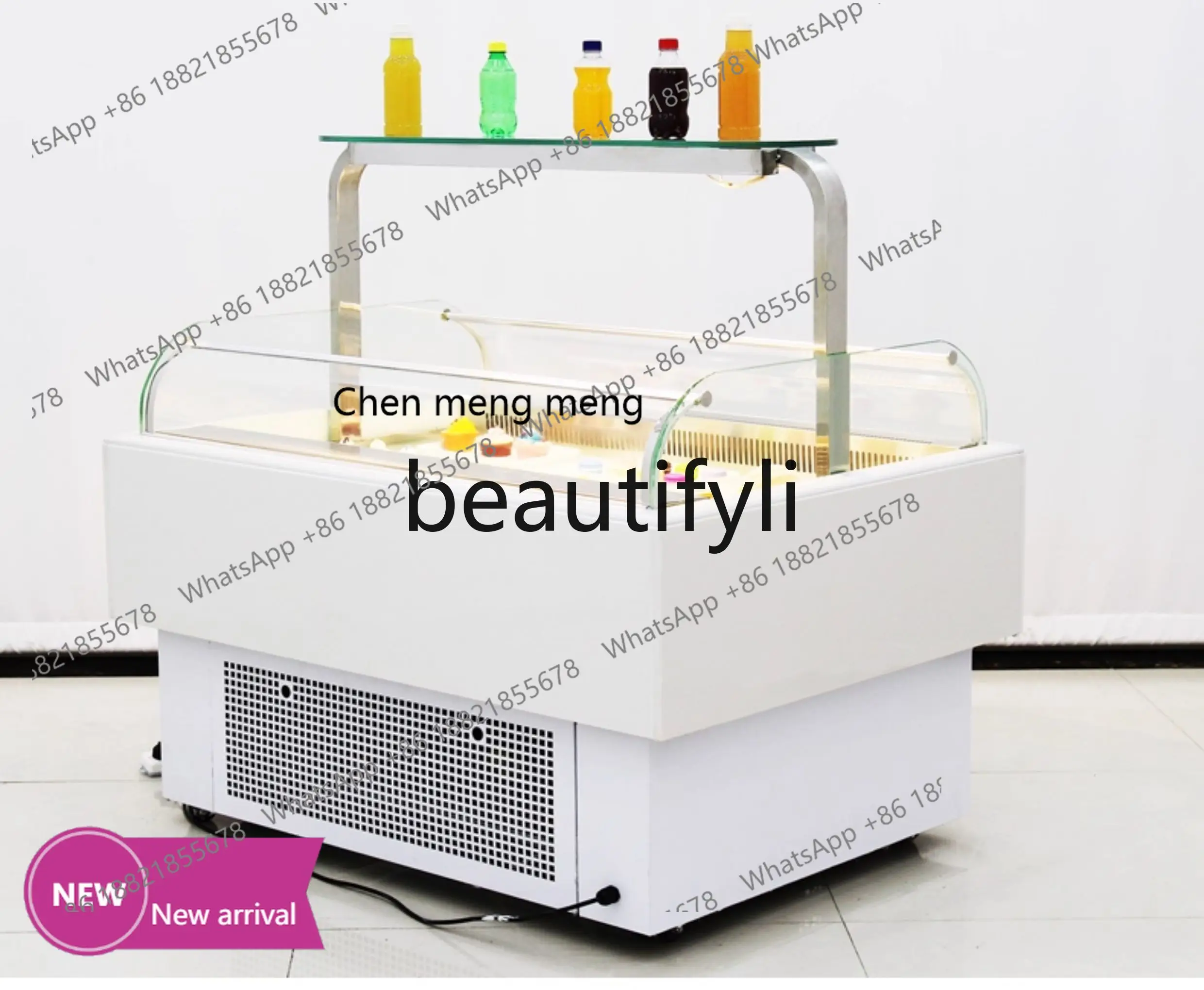 

x Open fruit fishing and preservation display cabinet, bakery beverage, dessert refrigeratorX