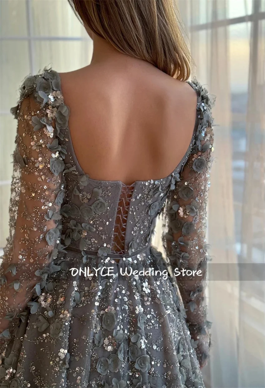 우아한 두바이 이브닝 드레스 2025 구슬 크리스탈 아플리케 댄스 파티 드레스 웨딩 리셉션 가운 맞춤형