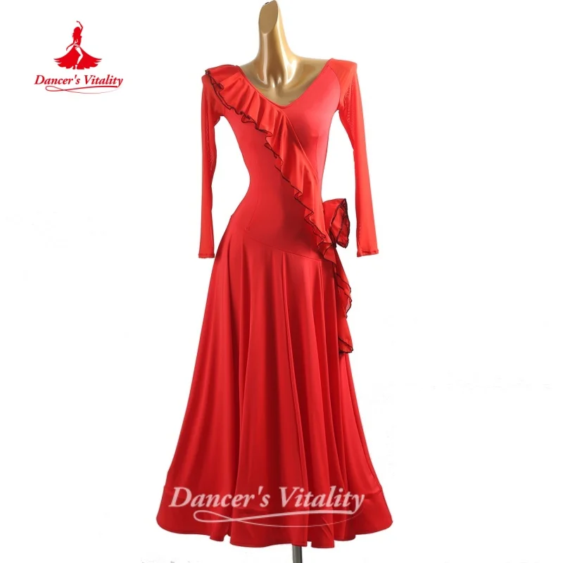 Moderne Tanzkleidung Maßgeschneidertes Hochwertiges Elegantes Wettkampfkleid Ballsaal-Tanzkleid Walzer-Auftritts-Kostüm Tänzer-Vitalitäts-Performance-Outfit