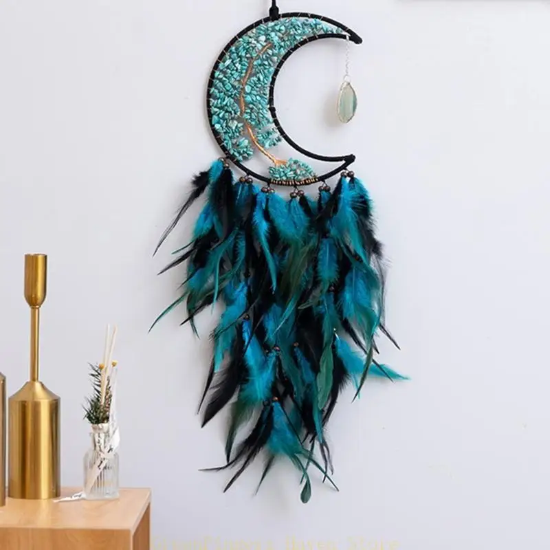 

F68d Crystal Tree Tree Catchers Creaters Decoration с натуральным каменным пером ручной работы