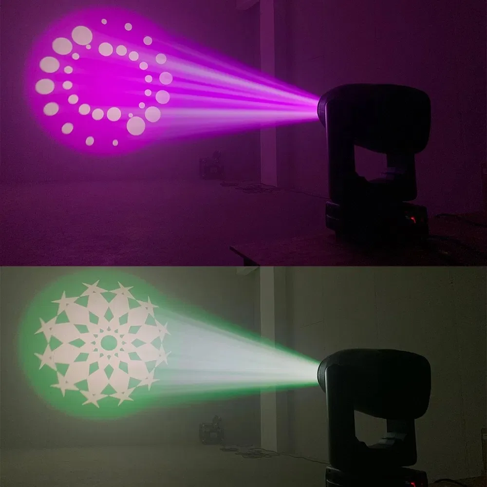 300W LED Moving Head Beam Light with Colorful Aperture Gobo Pattern Stage Light Club DJ Equipment