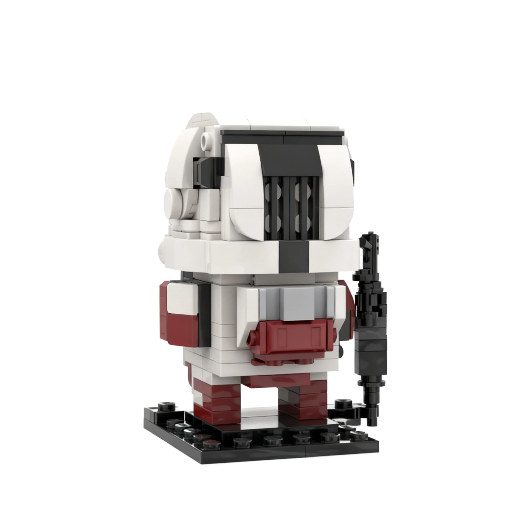247pcs MOC Commando Sev Brickheadz Model Building Blocks Architecture Assemble Kids Creative DIY Birthday Christmas Gift Toy