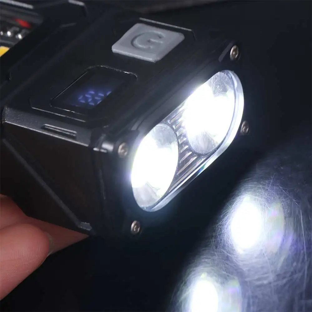 

Super Bright Keychain Flashlight USB Rechargeable LED Portable Work Light Warning Flash Lights Tail MagnetTorch Hat Clip Light