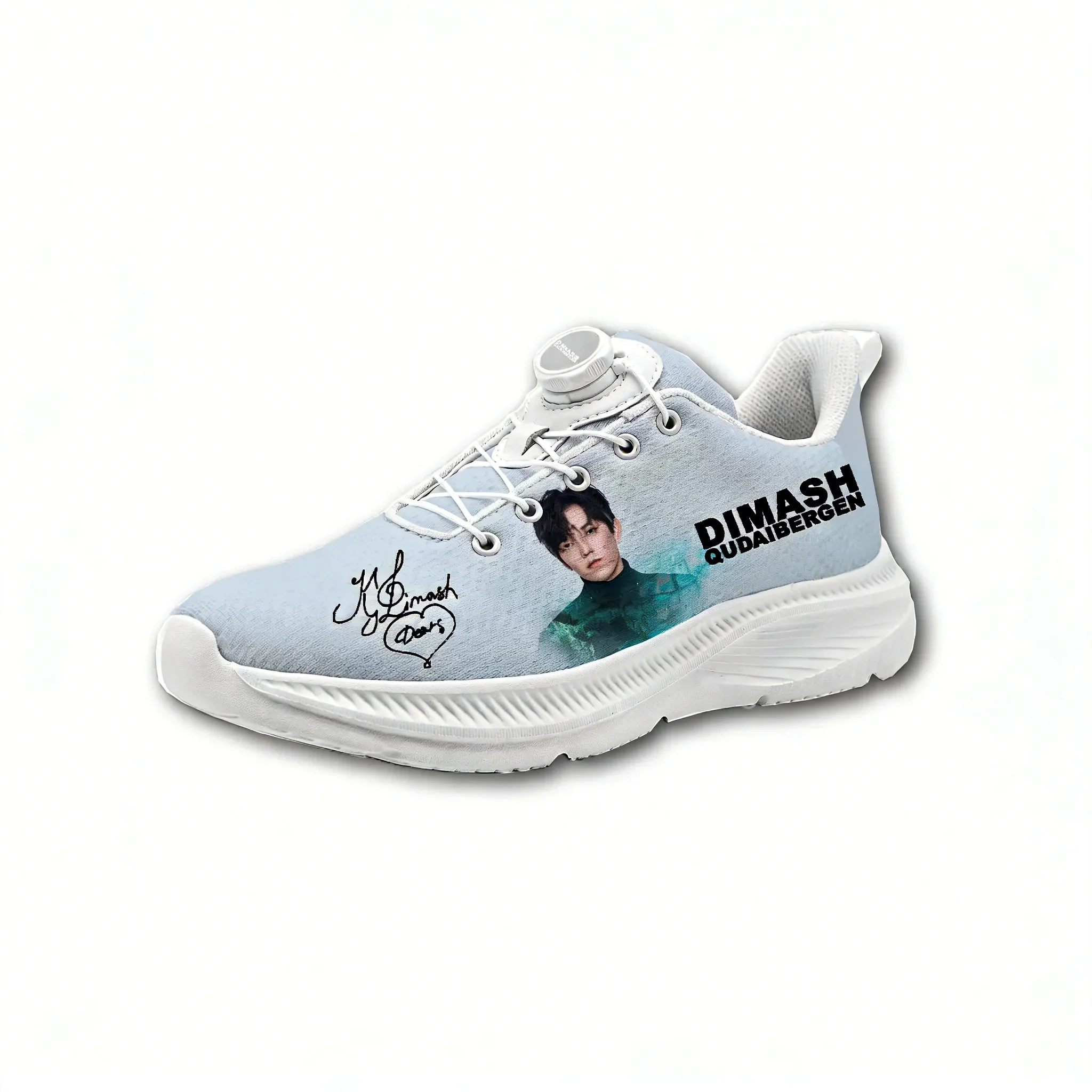 Dimash Qudaibergen Mens Womens Hiking Running Shoes Laceless Rotating Button Sports Shoes Casual lightweight Custom Sneaker