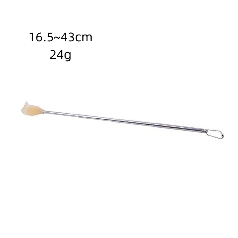 Practical Telescopic Pocket Scratching Massage Kit Stainless Steel Scratcher Handy Pen Clip Back Scratcher Relax Back Massager