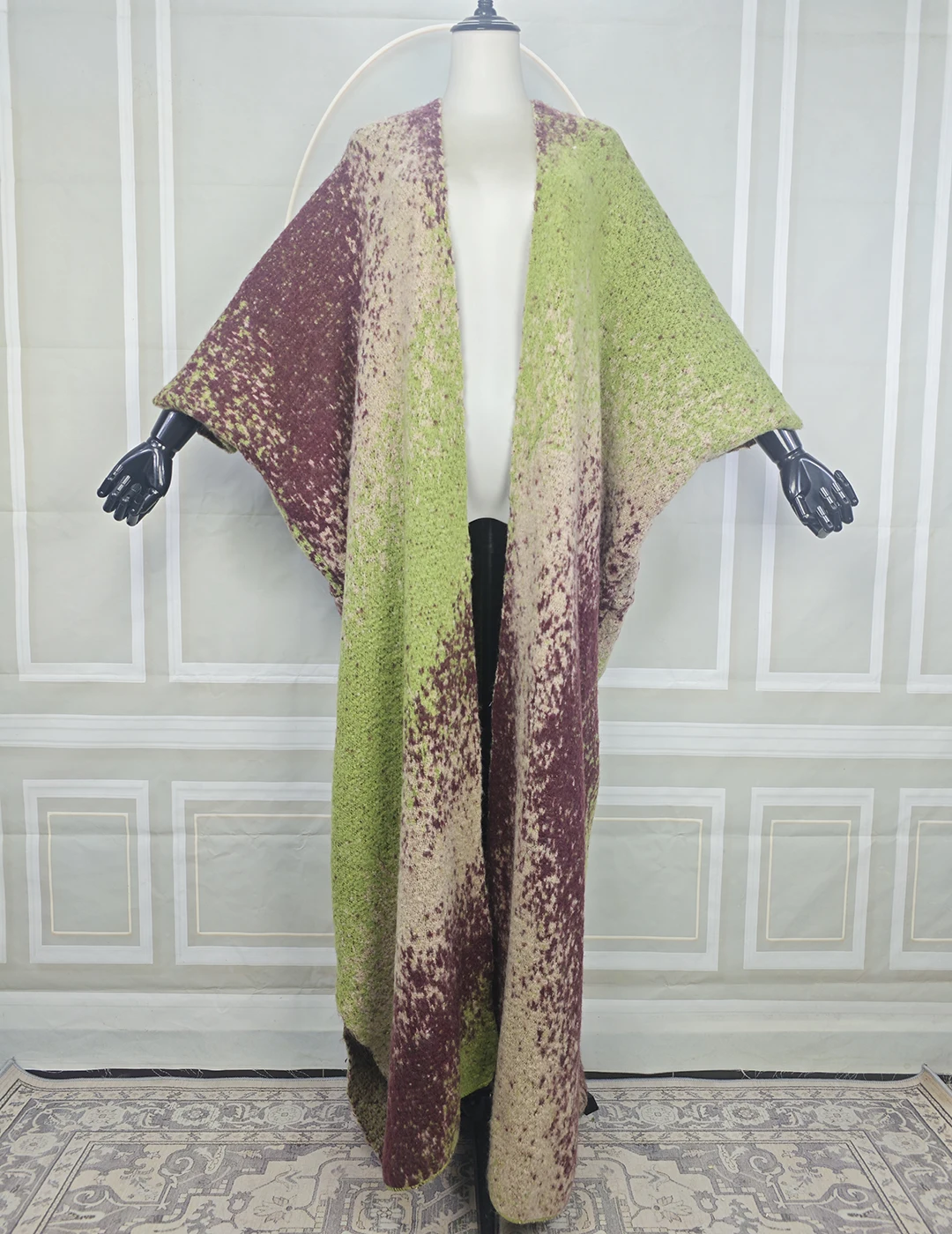 الشتاء الأفريقي الجديد المطبوع مفتوح الجبهة الكيمونو أنيقة سيدة حفلة دافئة غامض طويل بالأزرار الفاخرة عباية وتتسابق النساء العباءات