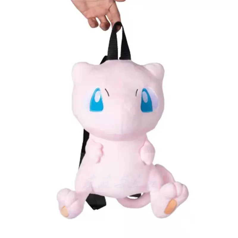 Cute Pokemon Mew Kawaii Japanese Style Plush Bag Gengar Eevee Snorlax Backpack Schoolbag Cosplay Props Fashion Gifts