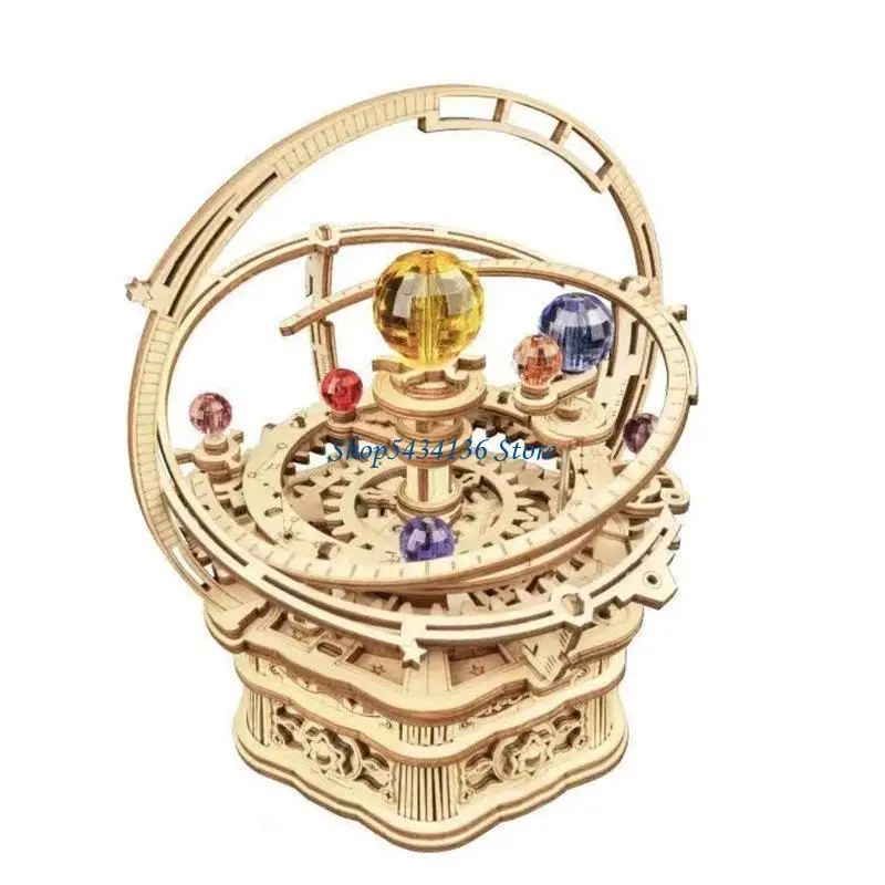 DIY Wooden 3D Assembly Music Box Puzzle Assembled Puzzles Game Toy for Kid Adult Model Construction Wood Children Gift