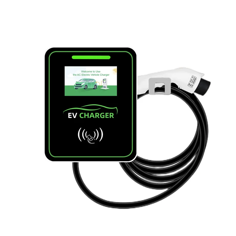 ev charger 16A 32A 3 phase 7kw 11kw 22kw ev charging station Type 2 with 5m cable car charger for electric car