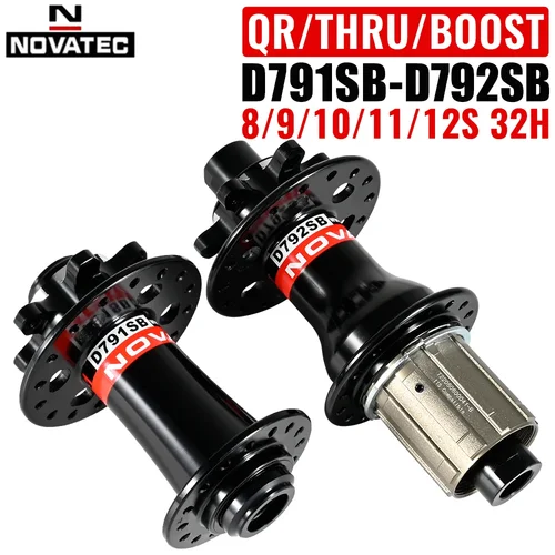 NOVATEC D791SB D792SB 32H bujes MTB QR 135x10 a través de 142x12 BOOST 110x15 148x12MM delantero 2 trasero 4 rodamientos buje de bicicleta K7 8-12 velocidades