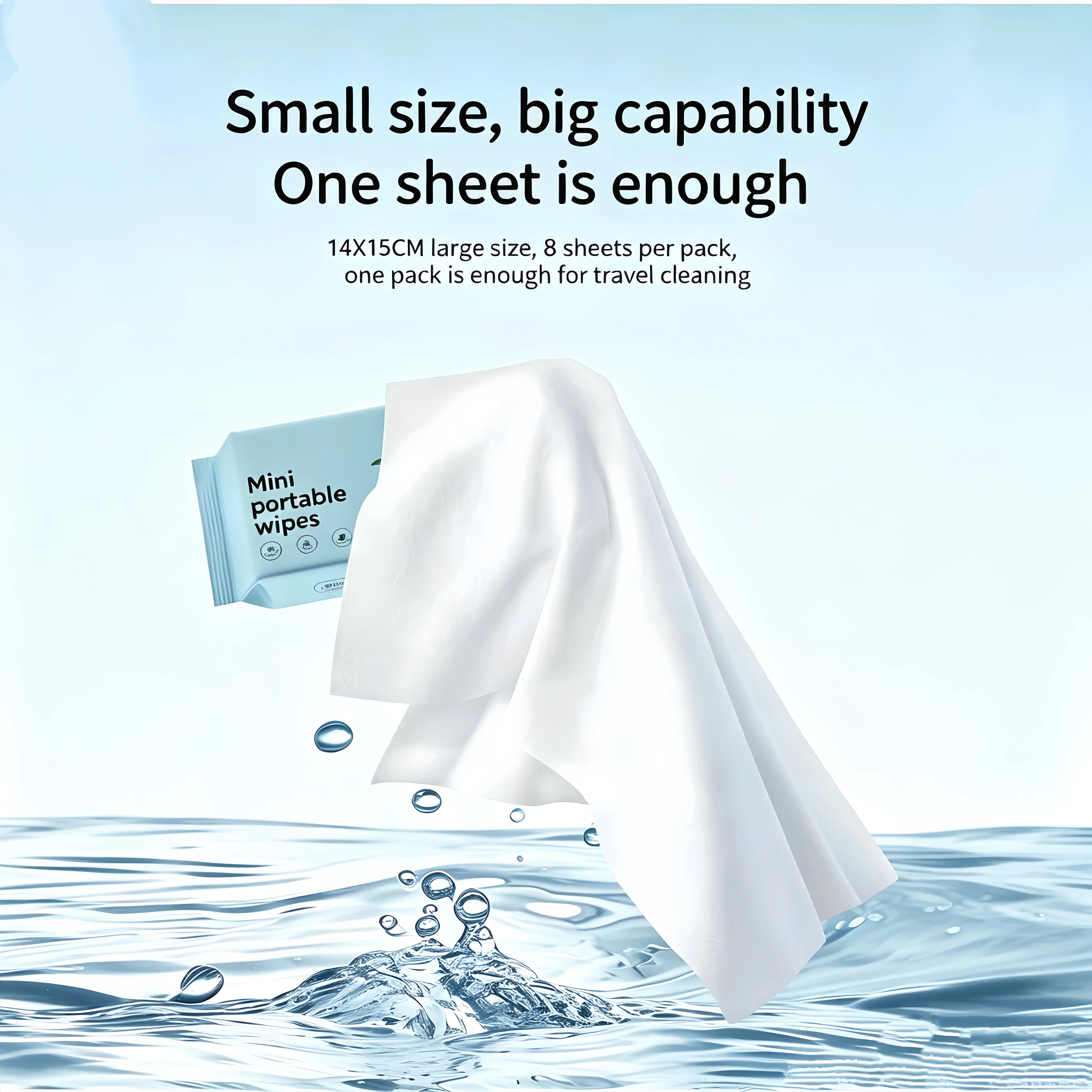 Mini Portable Alcohol-Free Wet Wipes Multi-Purpose Facial Cleansing Wipes Outdoor Travel Pet Home Desktop Stove Cleaning - view 4