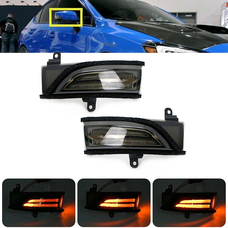 

Smoked Lens Sequential LED Dynamic Side Mirror Turn Signal Light For Subaru Crosstrek Forester Impreza Legacy WRX 12-21