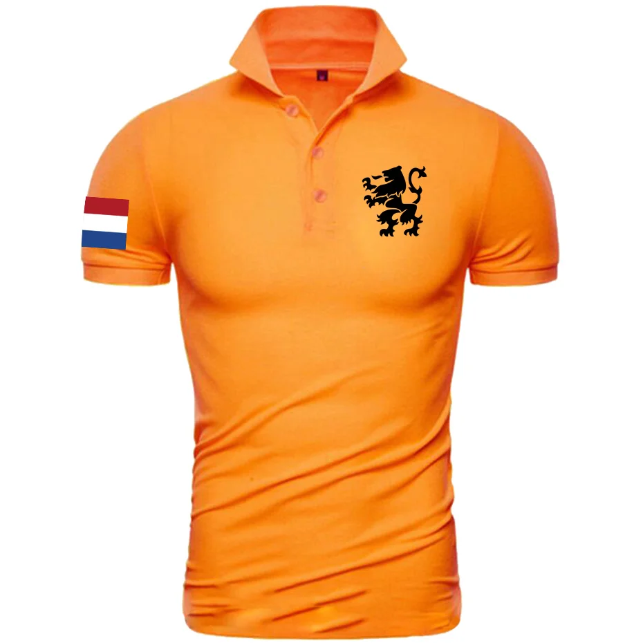 Funny Nederland Dutch Lion Coat of Arms Polo Shirt Men Netherland Amsterdam Polo Shirts Man Holland Polo T Shirts Camiseta Shirt