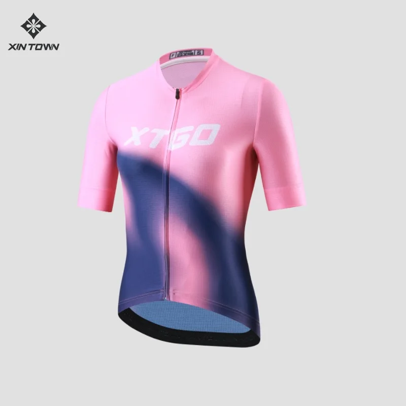 

XINTOWN Short Sleeve Cycling Jersey Women Breathable Quick Dry Moisture Wicking Road Bike Summer