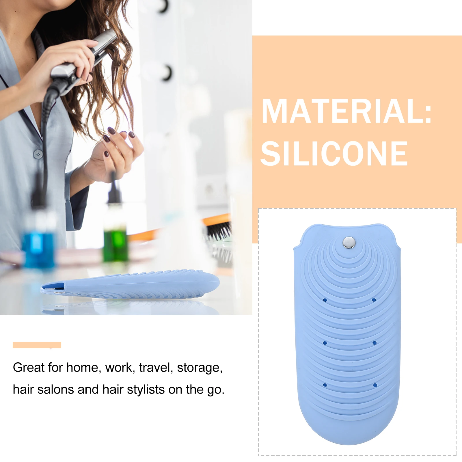 

Silicone Heat Resistant Bag for Flat Iron Curling Tools Pouch Storage Travel Home Use Hair Stylist Tool Holder