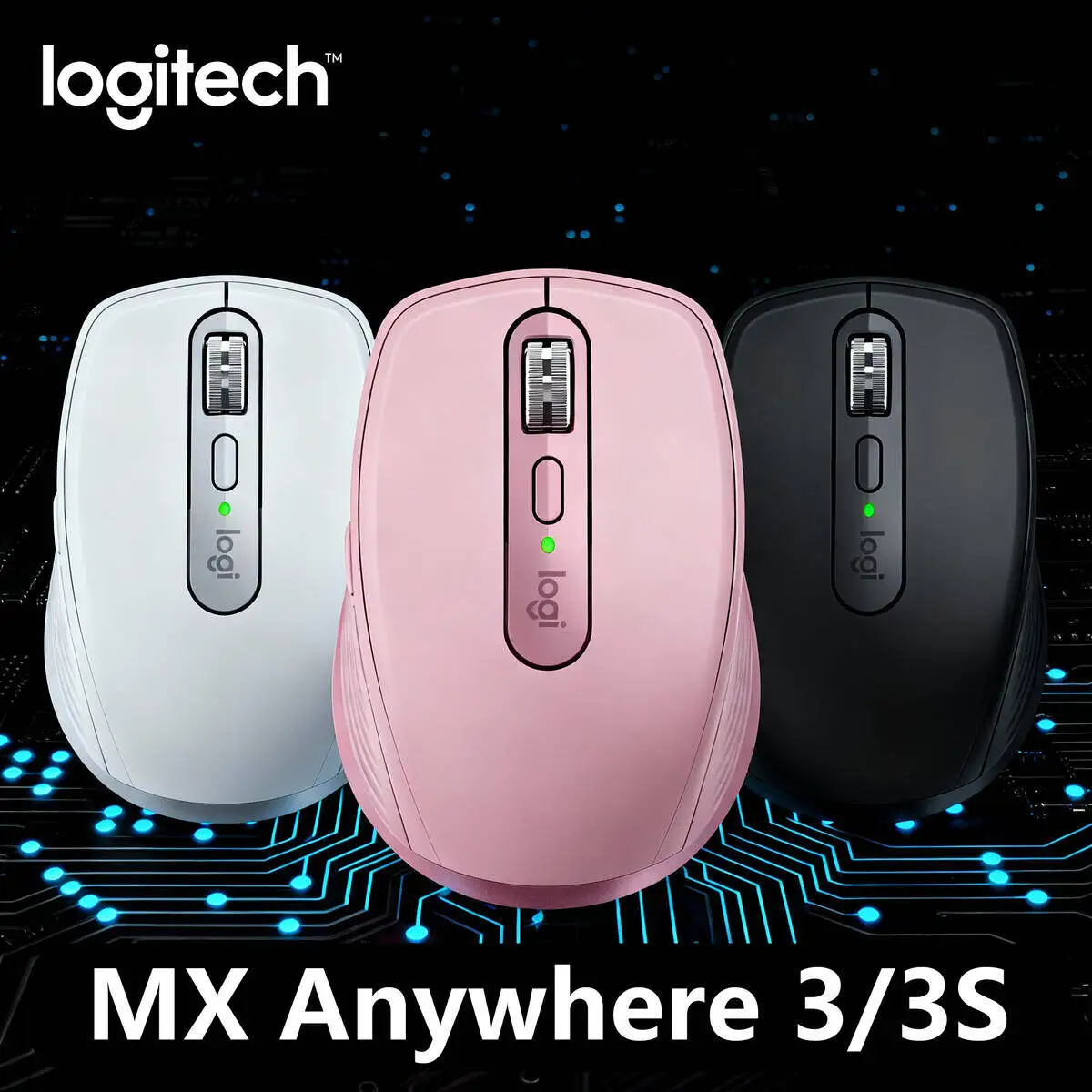 

Logitech Master Series MX Anywhere 3S Bluetooth Беспроводная бесшумная мышь Мягкий звук Офисный женский планшет