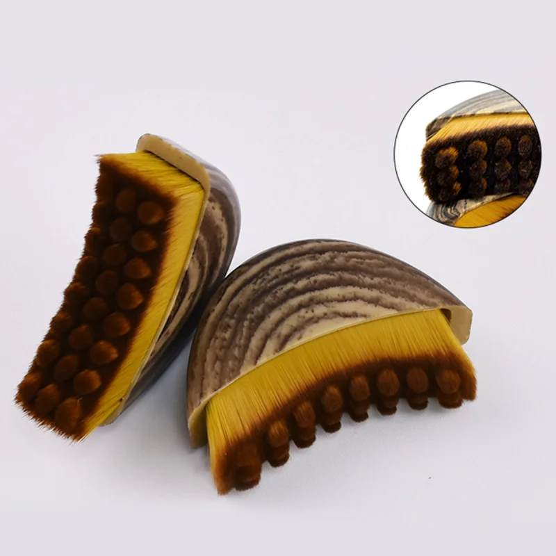 RANCAI Pennello per il viso con drenaggio linfatico: setole di cinghiale naturali, design in marmo, trucco, occhi, collo e cura della barba