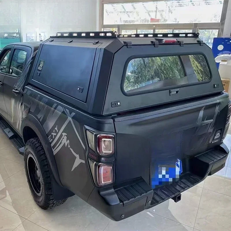 

Suitable For Pickup Truck High Cover ISUZU DMAX 2012 + Pickup Truck Back Cover Black Carbon Steel Canopy