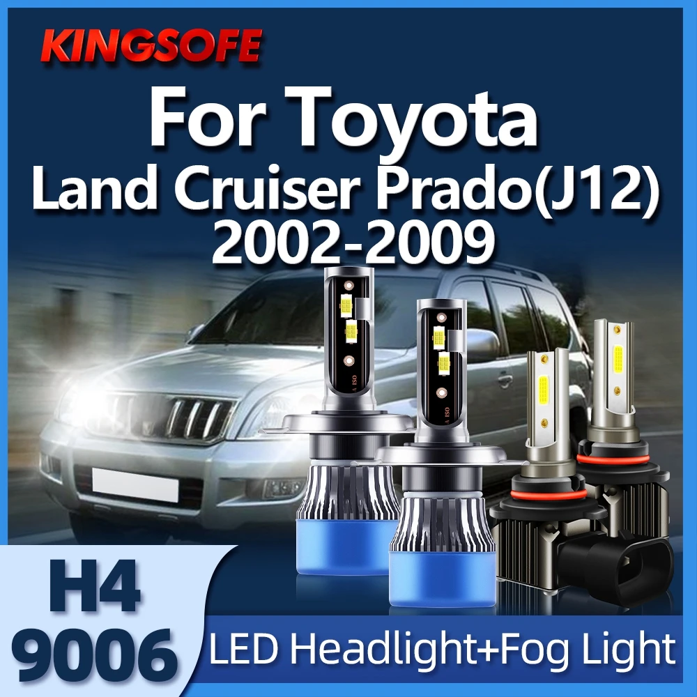 

H4 LED Car Headlight 20000LM 6000K 9006 Fog Lights Auto Bulbs For Toyota Land Cruiser Prado(J12) 2002-2005 2006 2007 2008 2009