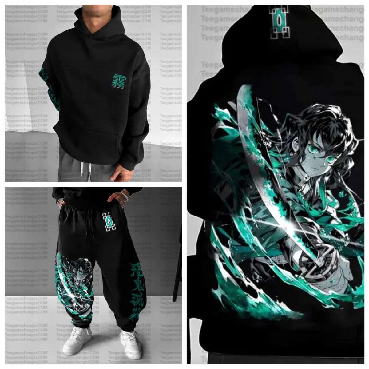 شيطان القاتل كيميتسو نو يابا رجل هوديي 100 القطن للجنسين البلوز مقنعين البلوز شتاء دافئ مريح فضفاض صالح عادية #1