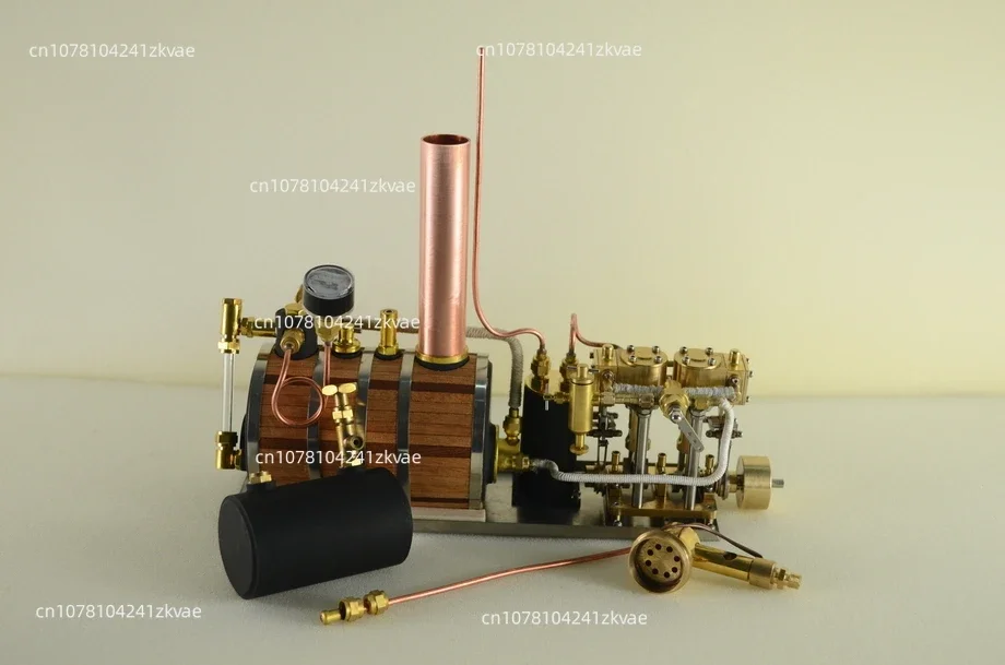 

Inline Two-cylinder Reciprocating Steam Engine Model Power Group, Retro Model,and Single Vertical Boiler Horizontal Boiler