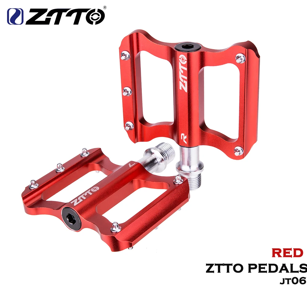 ZTTO Fahrrad Ultraleichtes Anti-Rutsch-Pedal 2 abgedichtetes Lager MTB Rennrad Pedal CNC Faltrad Pedale Flache breite Plattformpedale