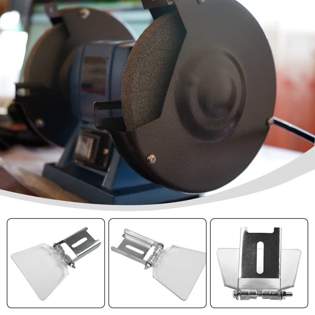 2 Protective Bench Grinder Eye Shields Designed for Dust Proof and Safe Grinding with Stainless Steel and ABS Construction