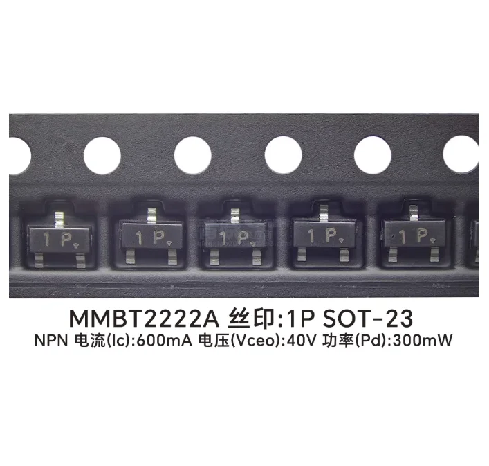 Free Shipping One Lot 100 PCS NPN 40V/0.6A MMBT2222A SOT-23 MMBT2222 2N2222 SMD Transistor  2222A NEW