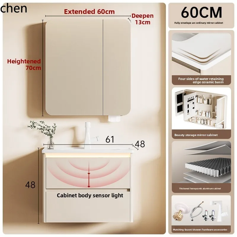 

ZML bathroom cabinet ceramic integrated basin toilet washbasin wash basin cabinet combination bathroom cabinet