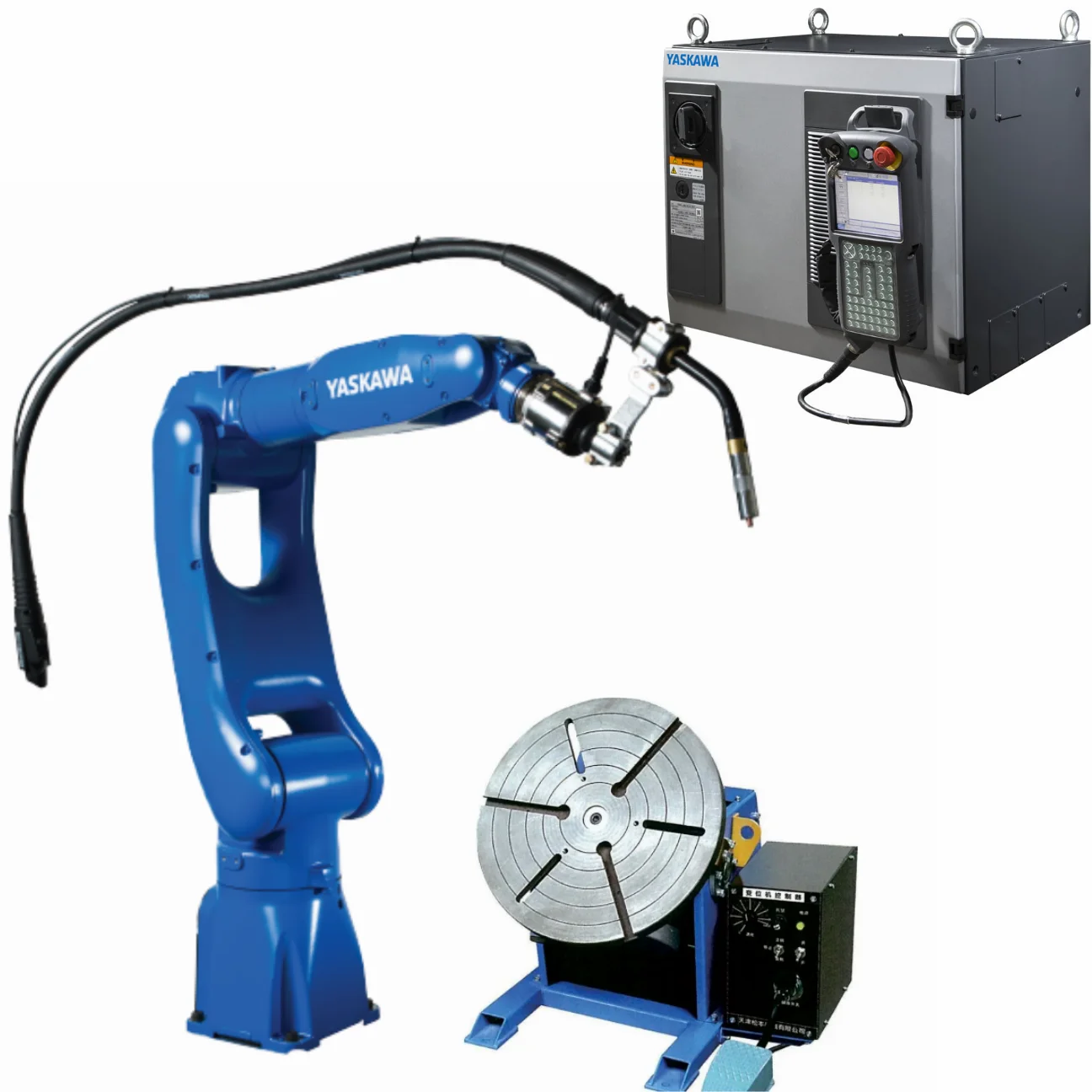 YASKAWA AR700 6 Axis Industrial Welding Robot Fast and Accurate with YRC1000 Robot Controller And Welding Positioner