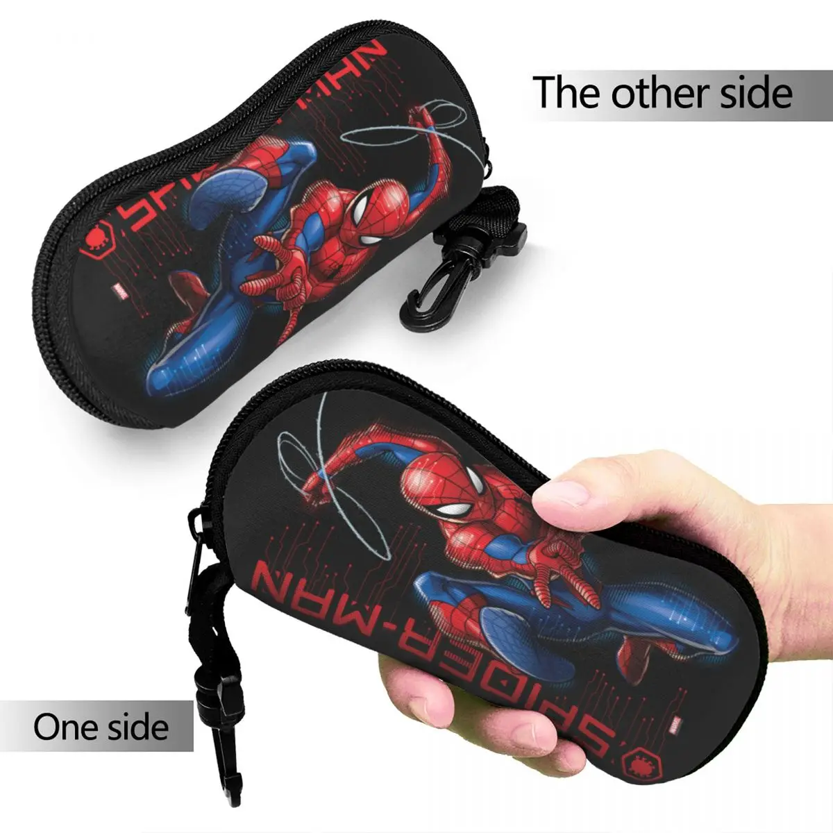 Spider Man Character Art Glasses Case Unisex Printing Cartoon Eyeglasses Storage Box Protector Glasses Box