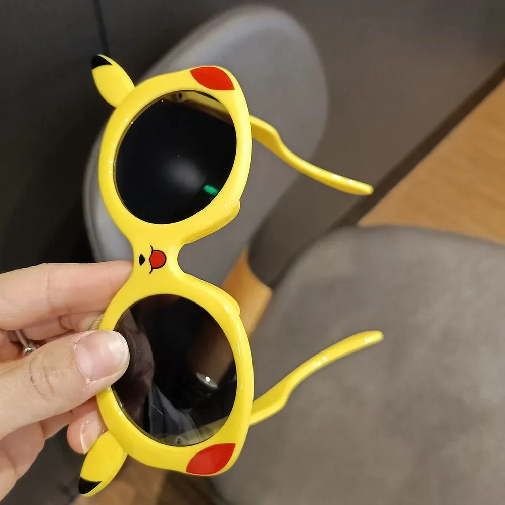 Pokemon Children Sunglasses Cartoon Pikachu Model Glasses Girl Cute Decorative Sunglasses for Boys Pvc Hip-hop Toy Birthday Gift